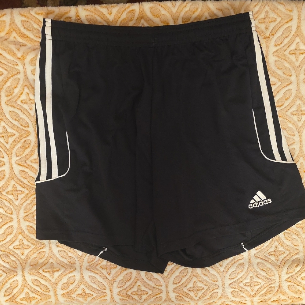 Adidas Black and White Athletic Shorts